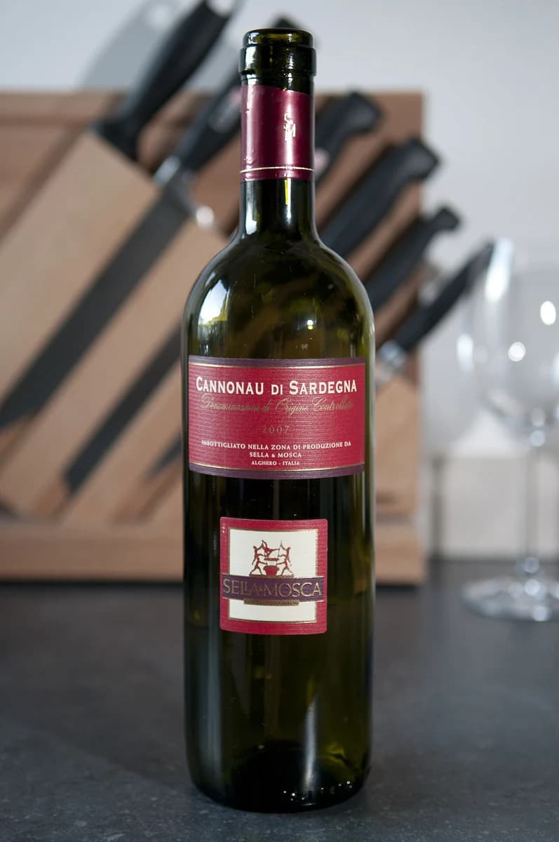 Bouteille de Cannonau de Sardaigne